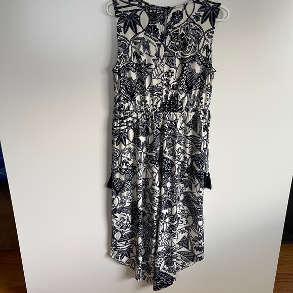 Style & Co floral Cropped Elastic Waist Romper Sz M - Picture 8 of 10